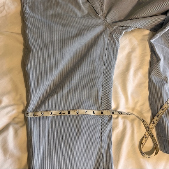 Vintage Polo Ralph Lauren Pinstripe Seersucker Cotton Blue Preppy Pants 38/30 - Picture 10 of 13